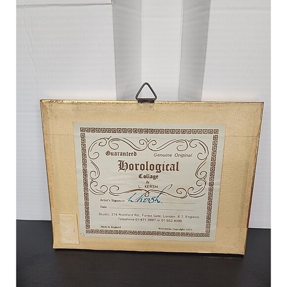 L KERSH vintage SIGNED racing motorcycle Watch Parts Horological Collage FRAMED - Picture 3 of 4